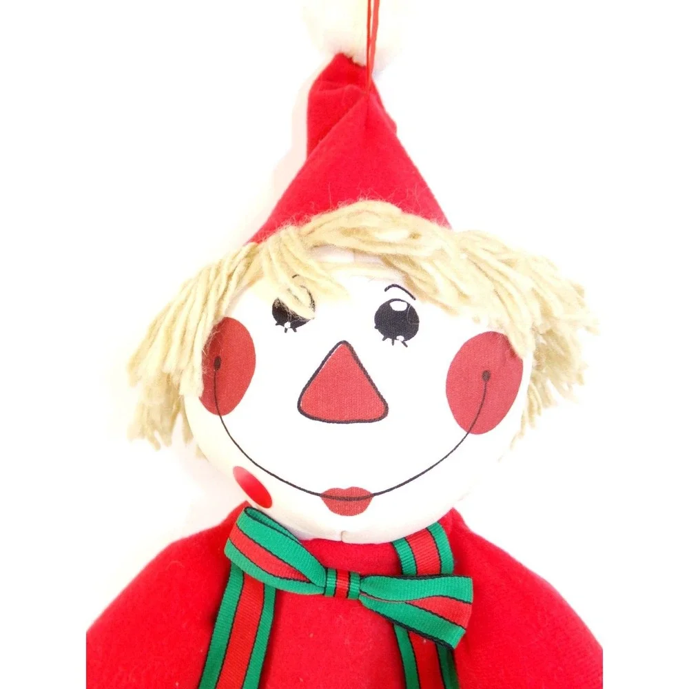 Santas‎ Best Hang 'n Stuff Christmas Stocking Raggedy Doll Vintage Rennoc